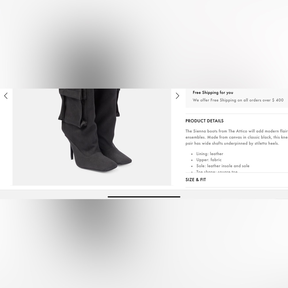 The Attico black camo boots designer brand new.